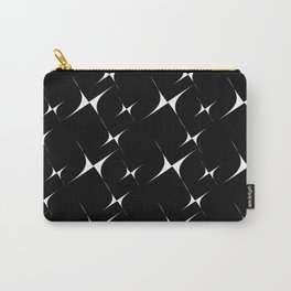 Optical Pattern Black Carry-All Pouch