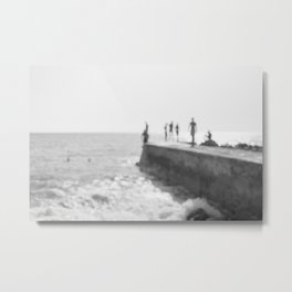 Miragem  Metal Print | Blurred, Mirage, Curated, Black And White, Beach, Silluete, Photo, Digital 