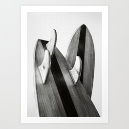 Wooden Surfboards Art Print