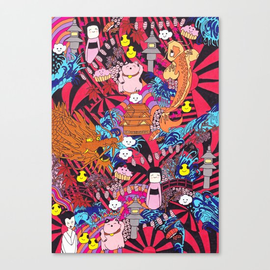 Japanese mash up Canvas Print
