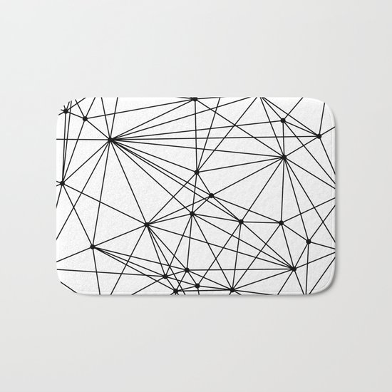 Black & White Geometric Web Bath Mat
