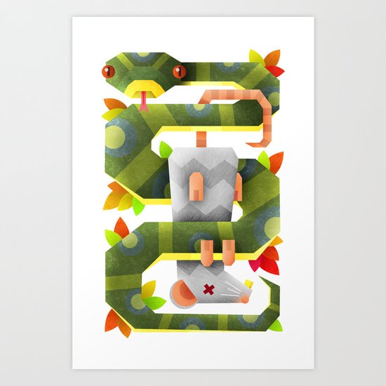 Caught Art Print