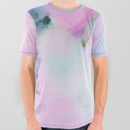 Abstract Pastel Mauve Pink Flowers by Emmanuel Signorino All Over Graphic Tee