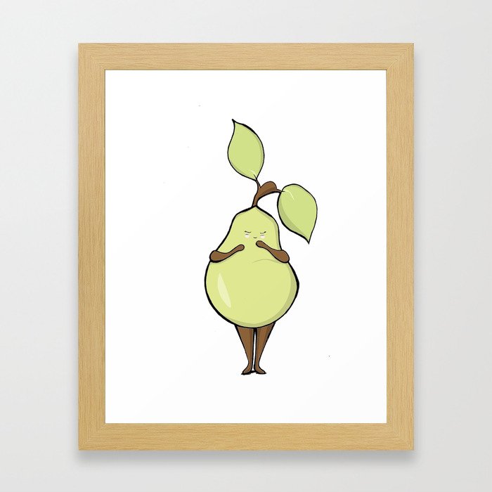 Blushing Pear Framed Art Print
