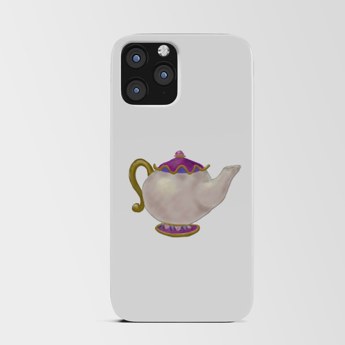Welcome lets have a tea party be my guest hand painted teapot iPhone Card Case