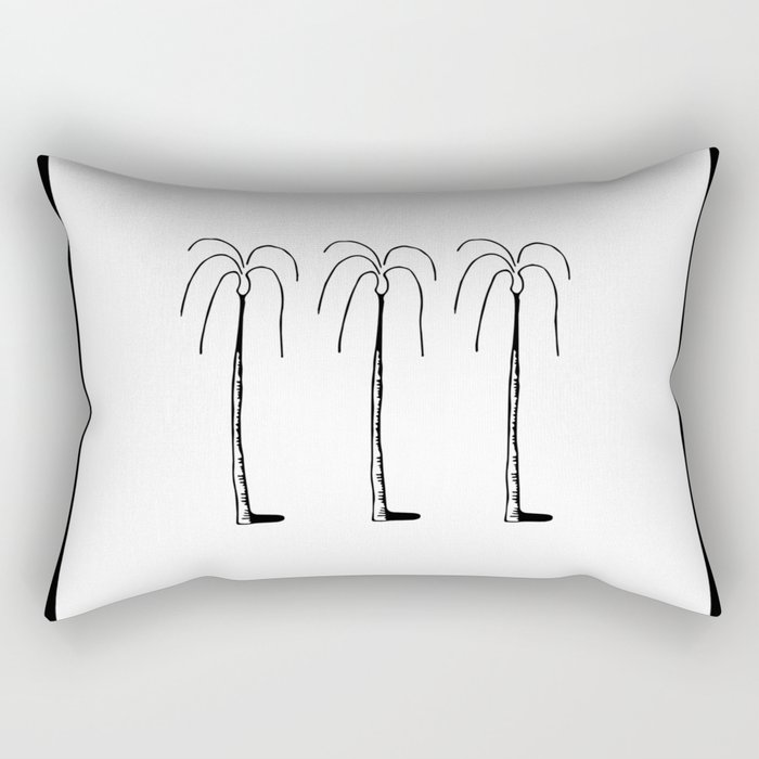Palmtree triplets Rectangular Pillow