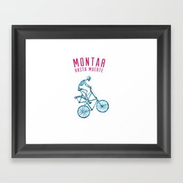 Skeleton Bike - "Montar Hasta Muerte" Framed Art Print