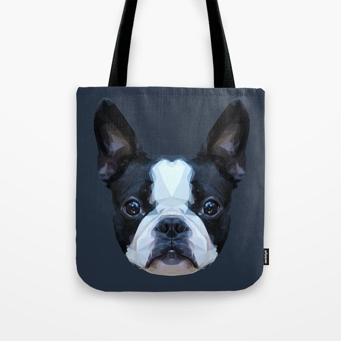 Frenchie / Boston Terrier // Navy Tote Bag