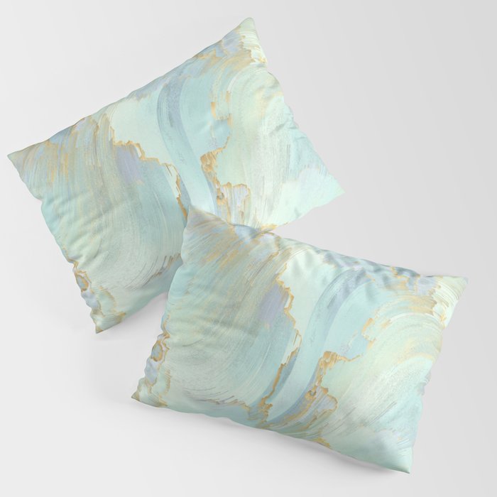 Aqua pillow shams deals