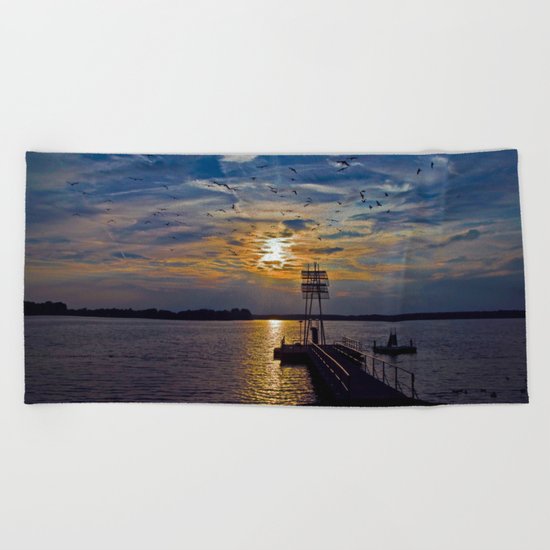Ex Paradise of the Former Political Upperclass of the GDR in Wandlitz Beach Towel