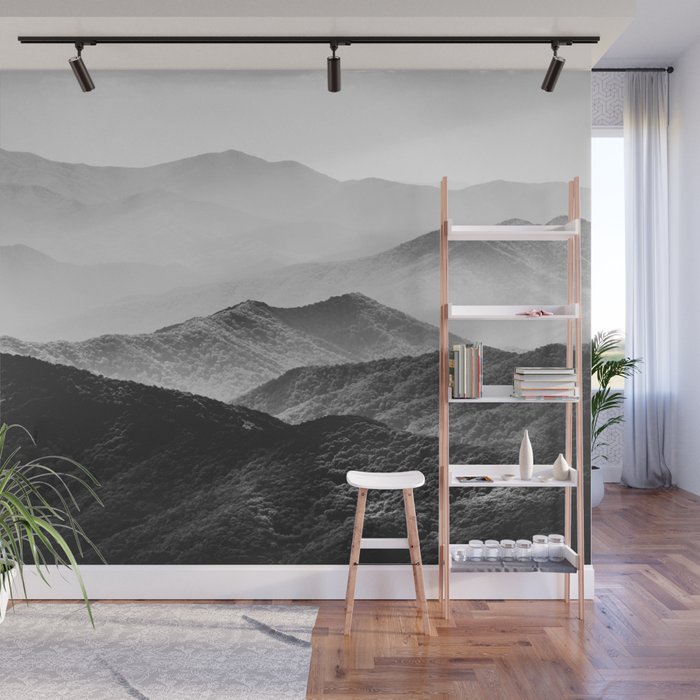 Glimpse Black And White Mountains Landscape Nature Photography