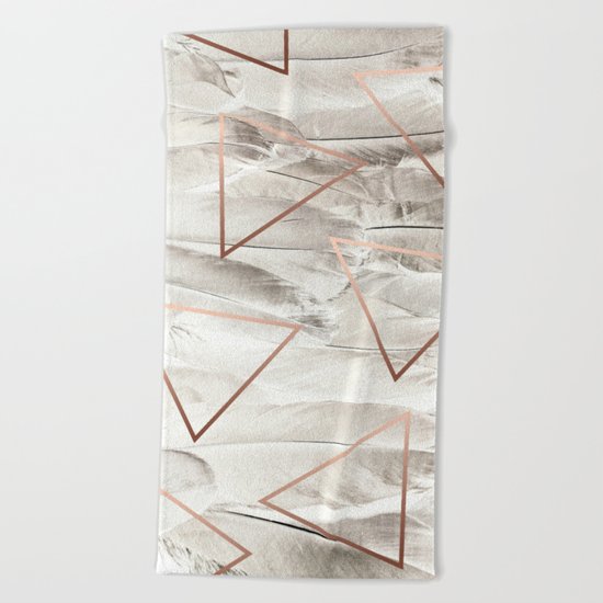 Feathers & Copper #society6 #decor #buyart Beach Towel