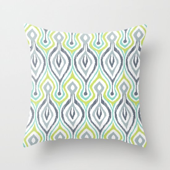 Sketchy IKAT Throw Pillow