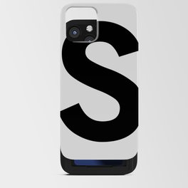 Letter S (Black & White) iPhone Card Case