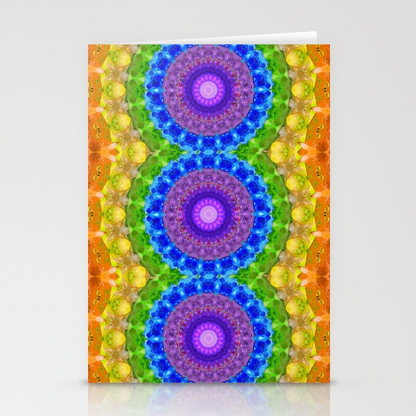 Colorful Chakra Mandala Art 3 By Sharon Cummings Stationery Cards