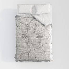 Atlanta White Map Comforter