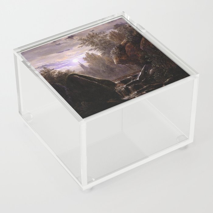 a moonlit night - Carl Wagner  Acrylic Box