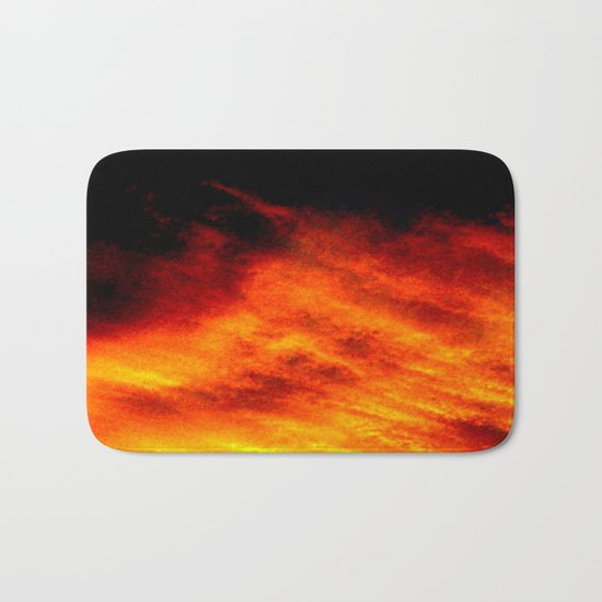 Black Yellow Red Sunset Bath Mat