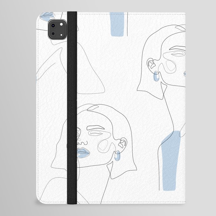 Blue Sky Beauty / Girl portrait drawing iPad Folio Case