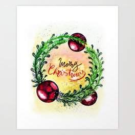 Merry Christmas. Art Print