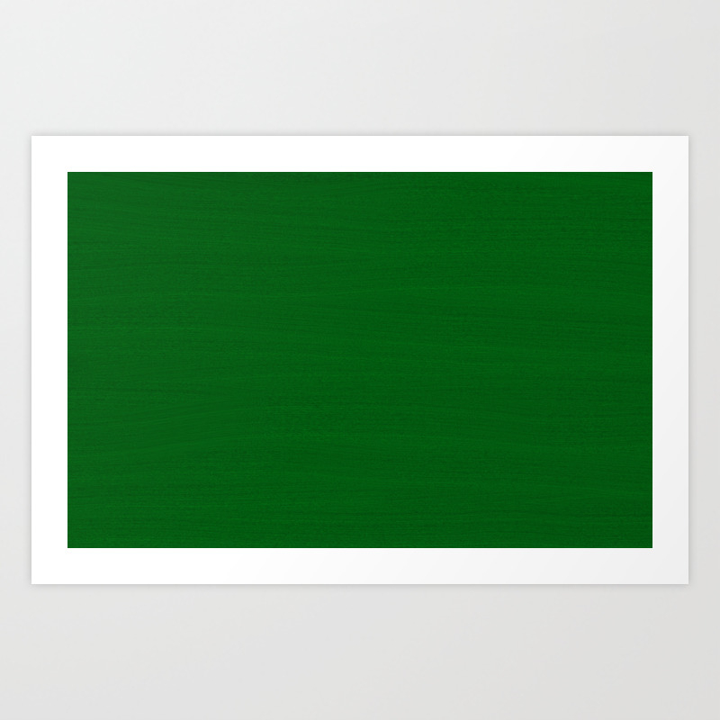Emerald Green Brush Texture Solid Color Art Print By Abstractcolor Society6