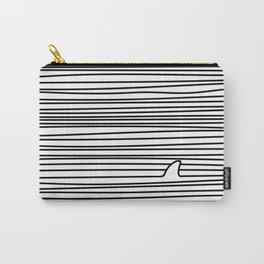 Minimal Line Drawing Simple Unique Shark Fin Gift Carry-All Pouch
