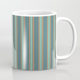 Retro Stripes Green and Orange Coffee Mug