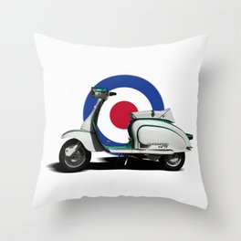 Mod scooter Throw Pillow