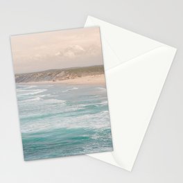 Sunset on Bordeira’s Beach | Pastel Color Beach Photography in Portugal Art Print | Ocean Waves in Color Stationery Card