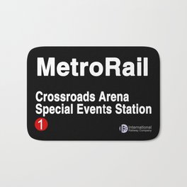 Crossroads Arena Special Events Station Bath Mat | Metrorail, International, Graphicdesign, Events, Buffalo, Metro, Graphic Design, Company, Crossroads, Railway 