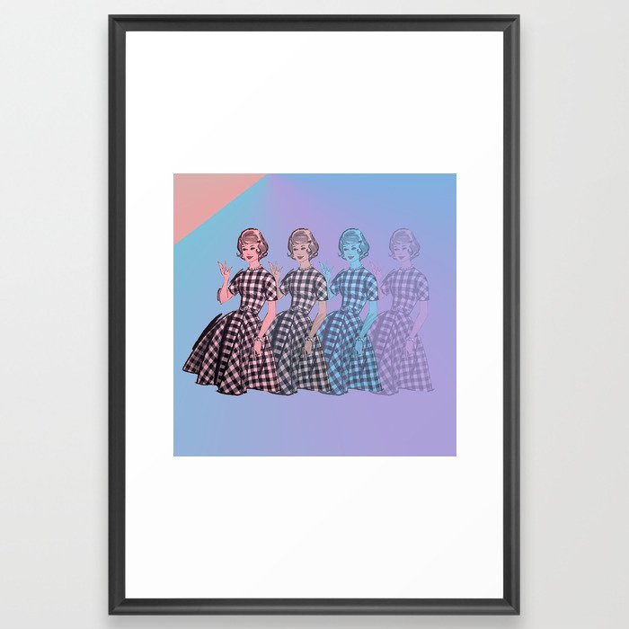 Mrs.Sew&Sew-80s Glam Framed Art Print