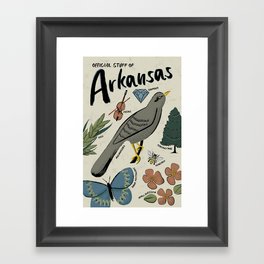 Official stuff of Arkansas in Earthtones Framed Art Print