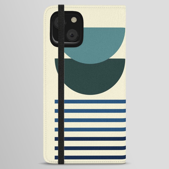 Sunset Geometric Minimalism iPhone Wallet Case