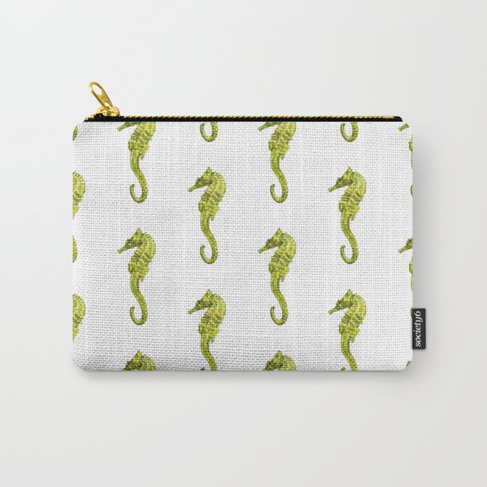 Watercolor Seahorses Pattern Carry-All Pouch