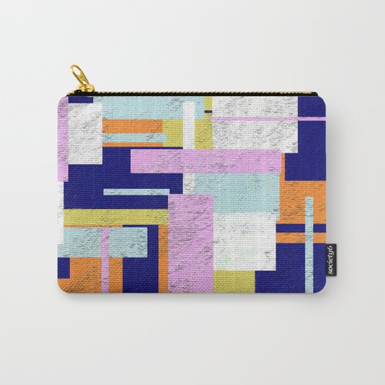 Pale Geometry - Abstract, textured, artwork Carry-All Pouch