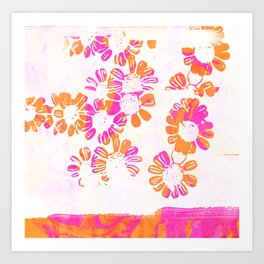 makenzie: floral tie dye, pink Art Print