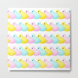 Peeps Pattern Metal Print | Marshmallow, Chicks, Eastergifts, Funnyeaster, Easterpattern, Children, Peeppattern, Peeps, Easter, Comic 