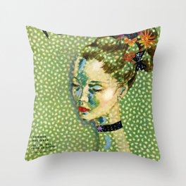 1931 Vintage Art Deco Flapper Jazz Age Young Woman Magazine Cover by Eduardo Garcia Benito Throw Pillow