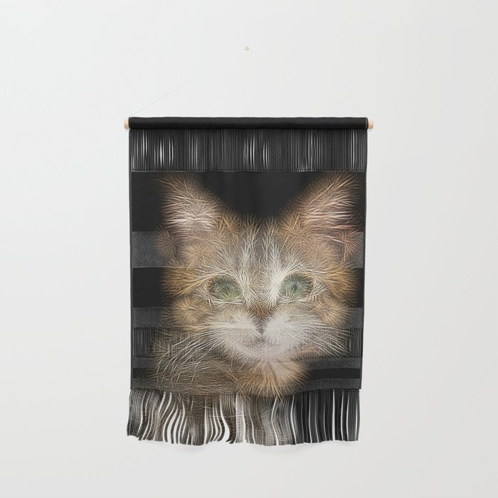 Spiked Brown Kitten  Wall Hanging