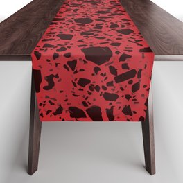 Red Terrazzo Pattern Table Runner