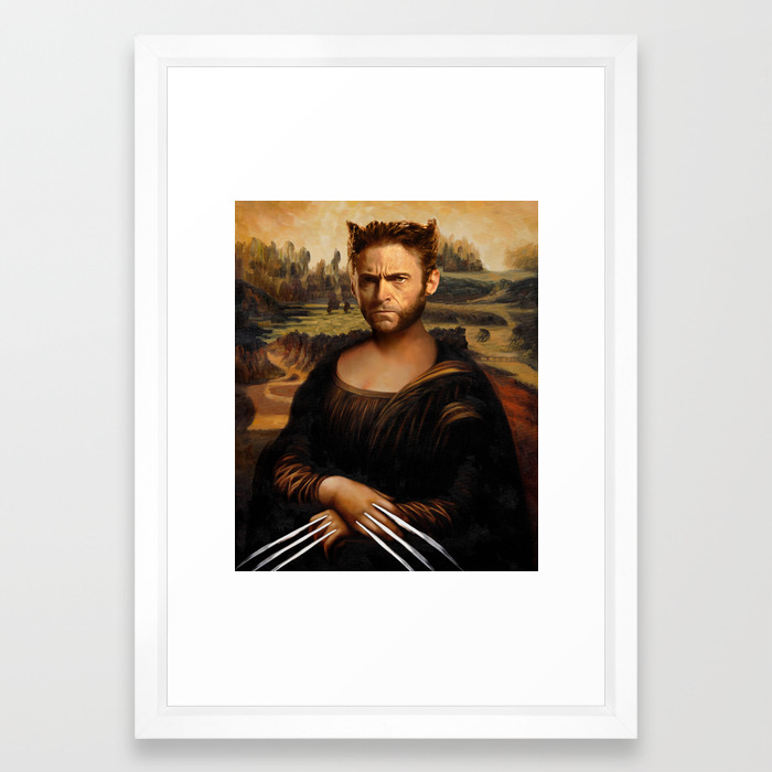 Hugh Jackman Mona Lisa Face Swap Framed Art Print By Bogdandraghici Society6
