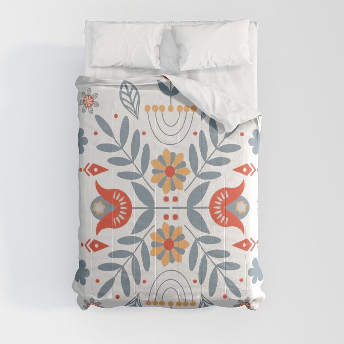 Scandinavian Rosemaling  Comforter