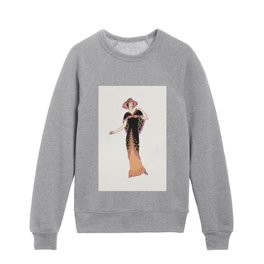 Otto Friedrich Carl Lendecke Woman in a black tubular dress (1912) Kids Crewneck