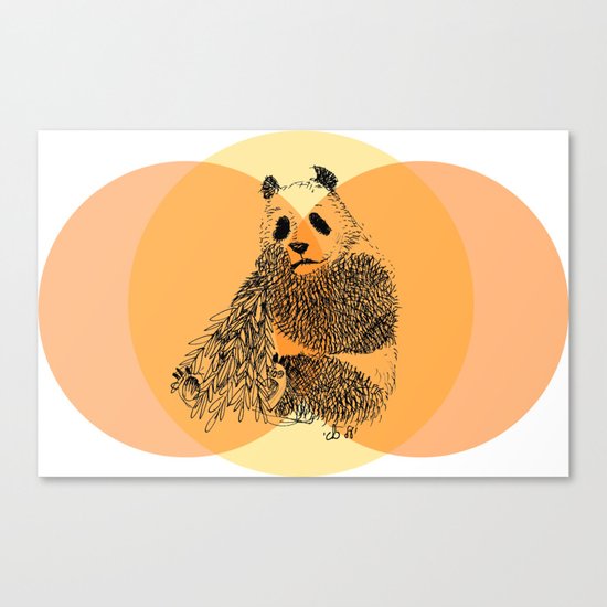 saving panda Canvas Print