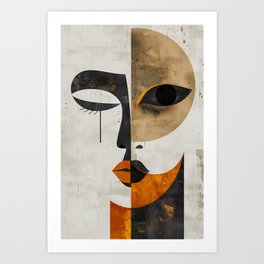 Abstract portrait of a woman Art Print