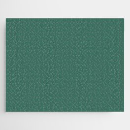 Dark Green Solid Color Pantone Fir 18-5621 TCX Shades of Blue-green Hues Jigsaw Puzzle