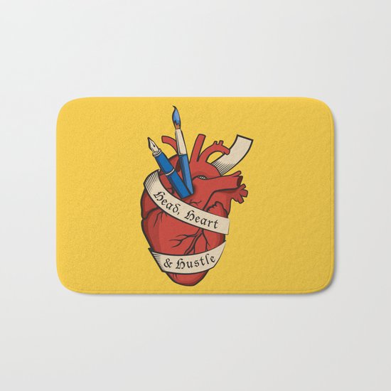 Head, heart & hustle Bath Mat