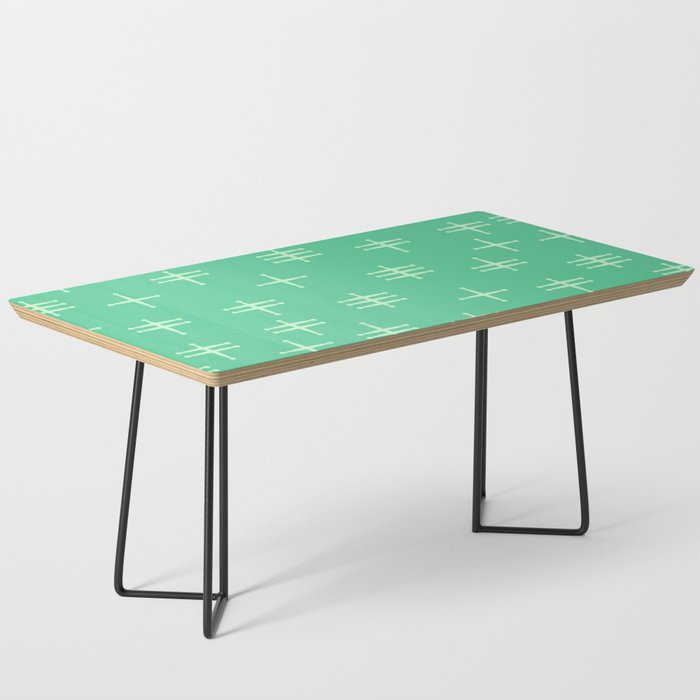 Seamless abstract mid century modern pattern - Bright Green Coffee Table