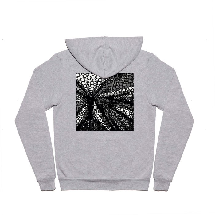 Butterfly #8 Abstract Black and White Hoody