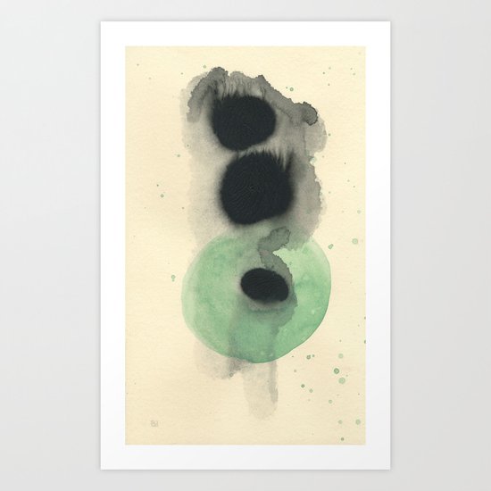 Cosmic Green Light Art Print